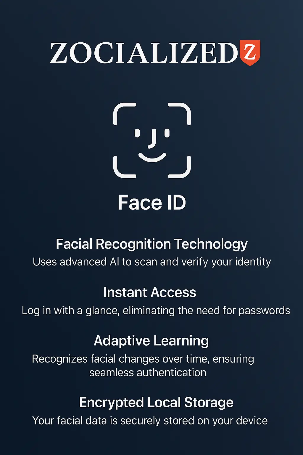 Zocialized Face ID Login Zocialized Face ID Login